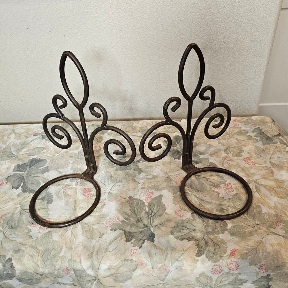 Vintage Iron Wall Sconce - Set of 2